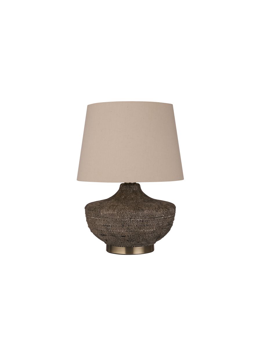 Searchlight Avaya 1Lt Tafellamp, Ceramic with Linnen Lampenkap