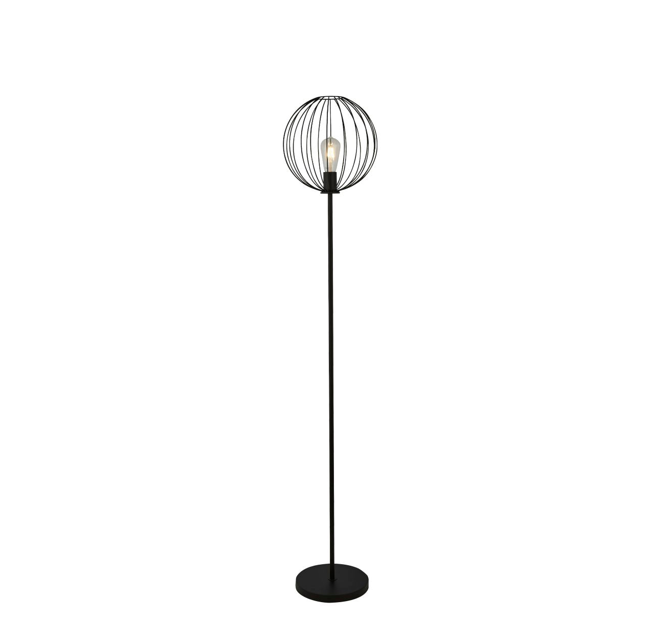 Searchlight Rondo Vloerlamp Zwart Metaal