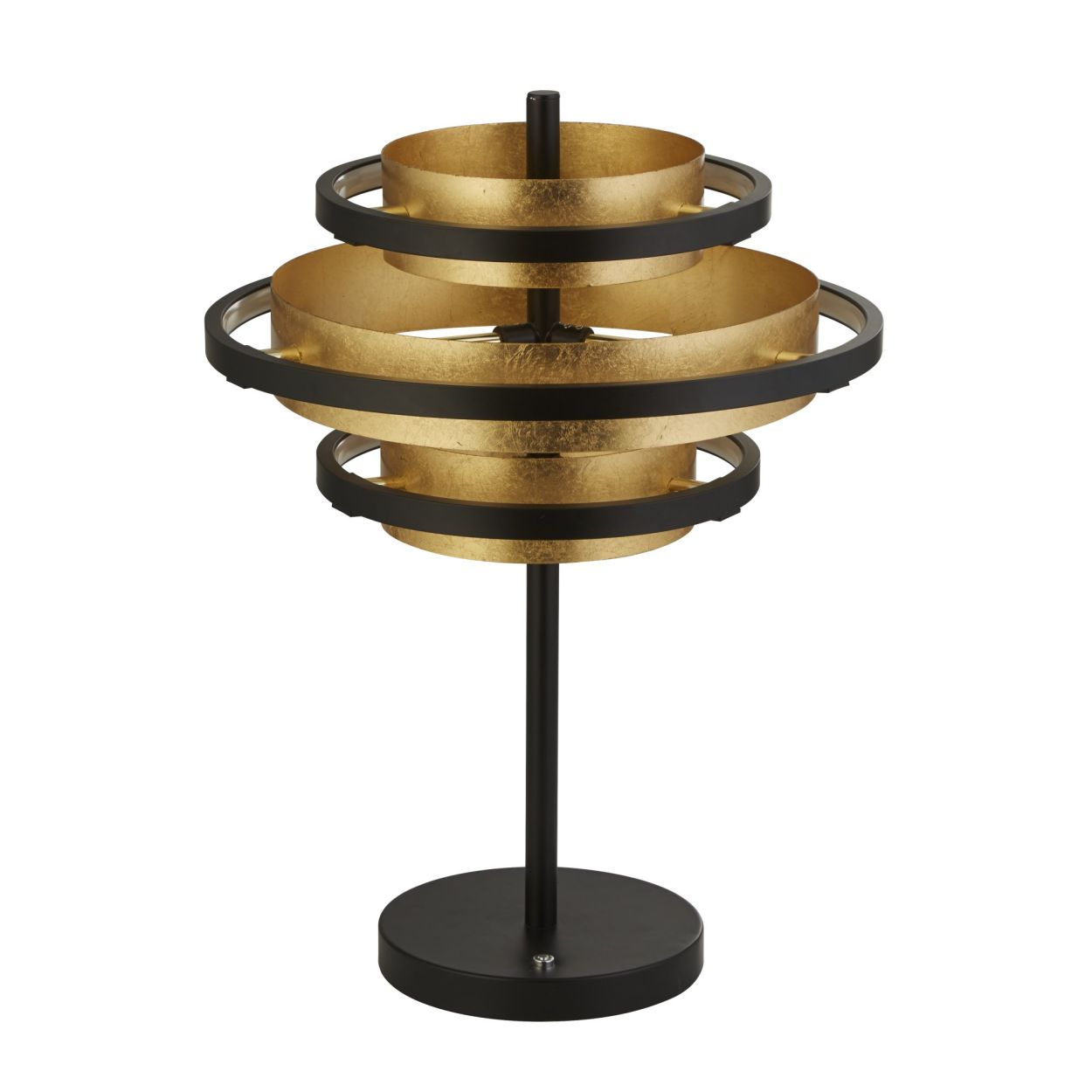 Searchlight Hive 3Lt Tafellamp Zwart Metaal & Goud Leaf