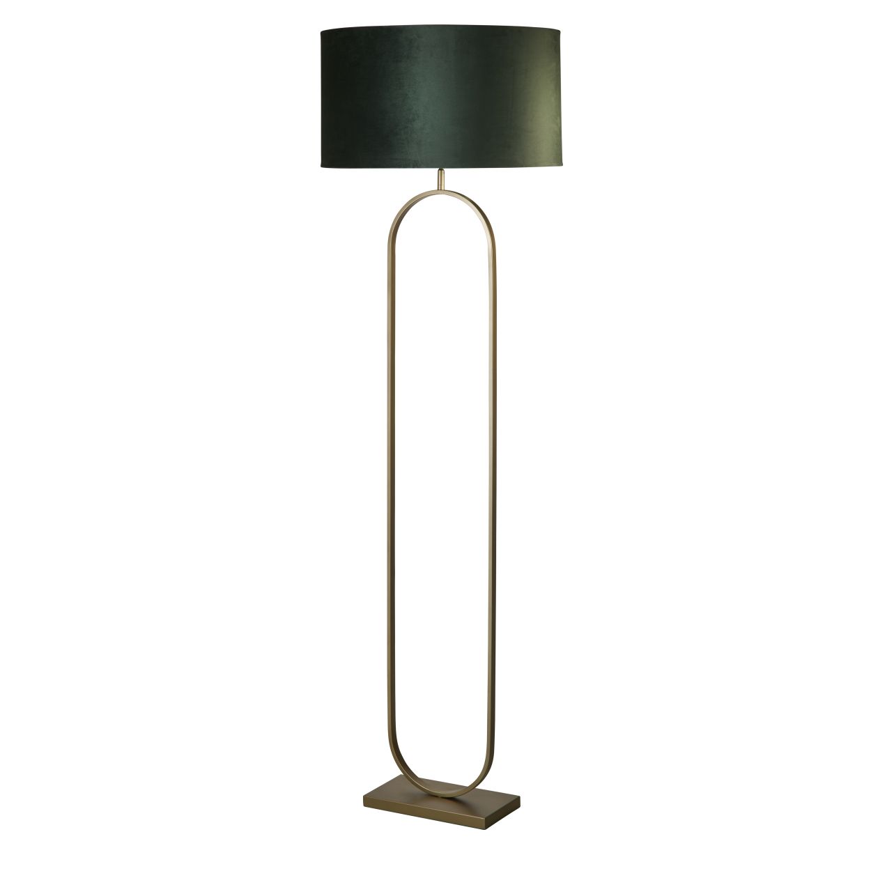 Searchlight Modish Vloerlamp Brons Metaal with Groen Lampenkap