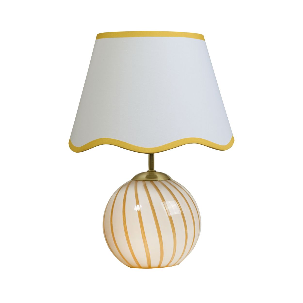 Searchlight Celine 1Lt Tafellamp, Yellow Striped Glas