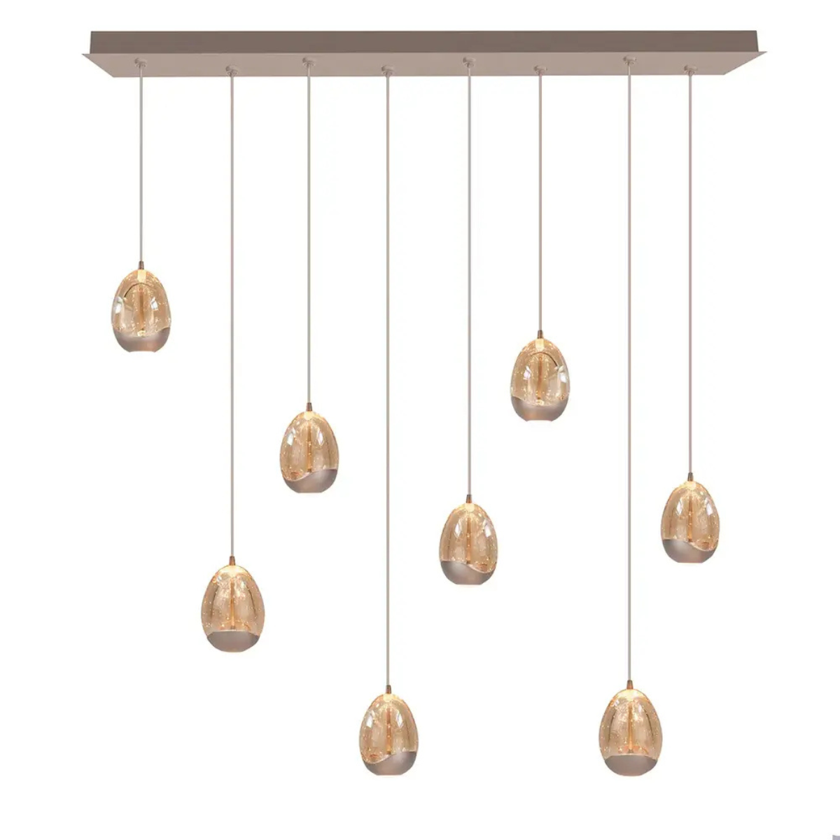 Highlight Hanglamp Champagne Recht 8L