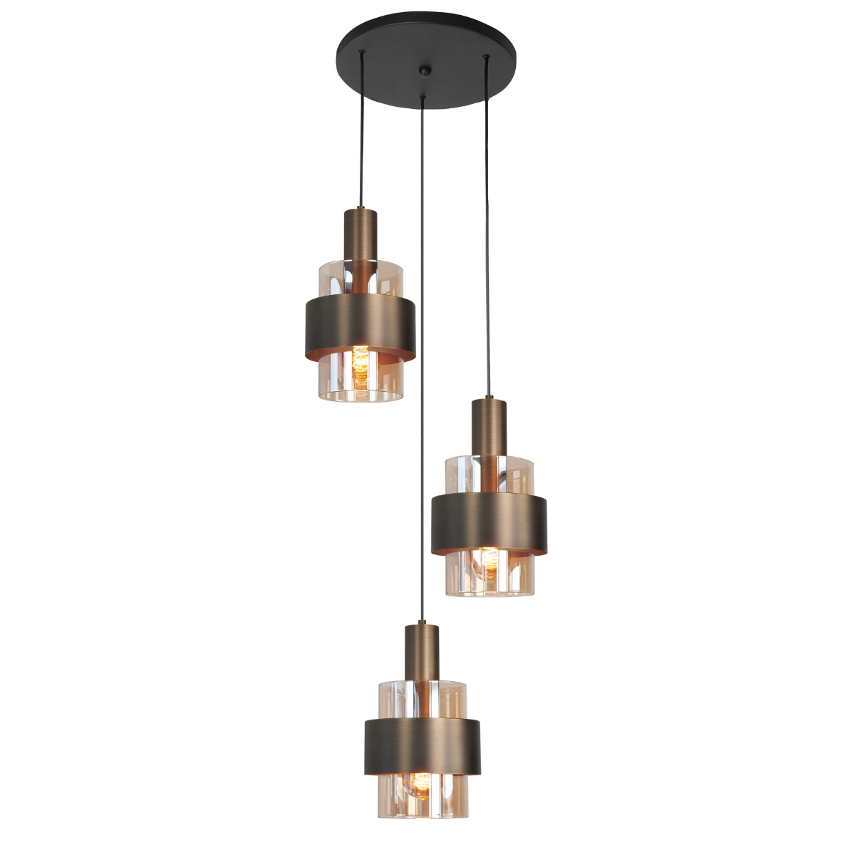 Highlight Hanglamp Marrone Brons Rond 3L