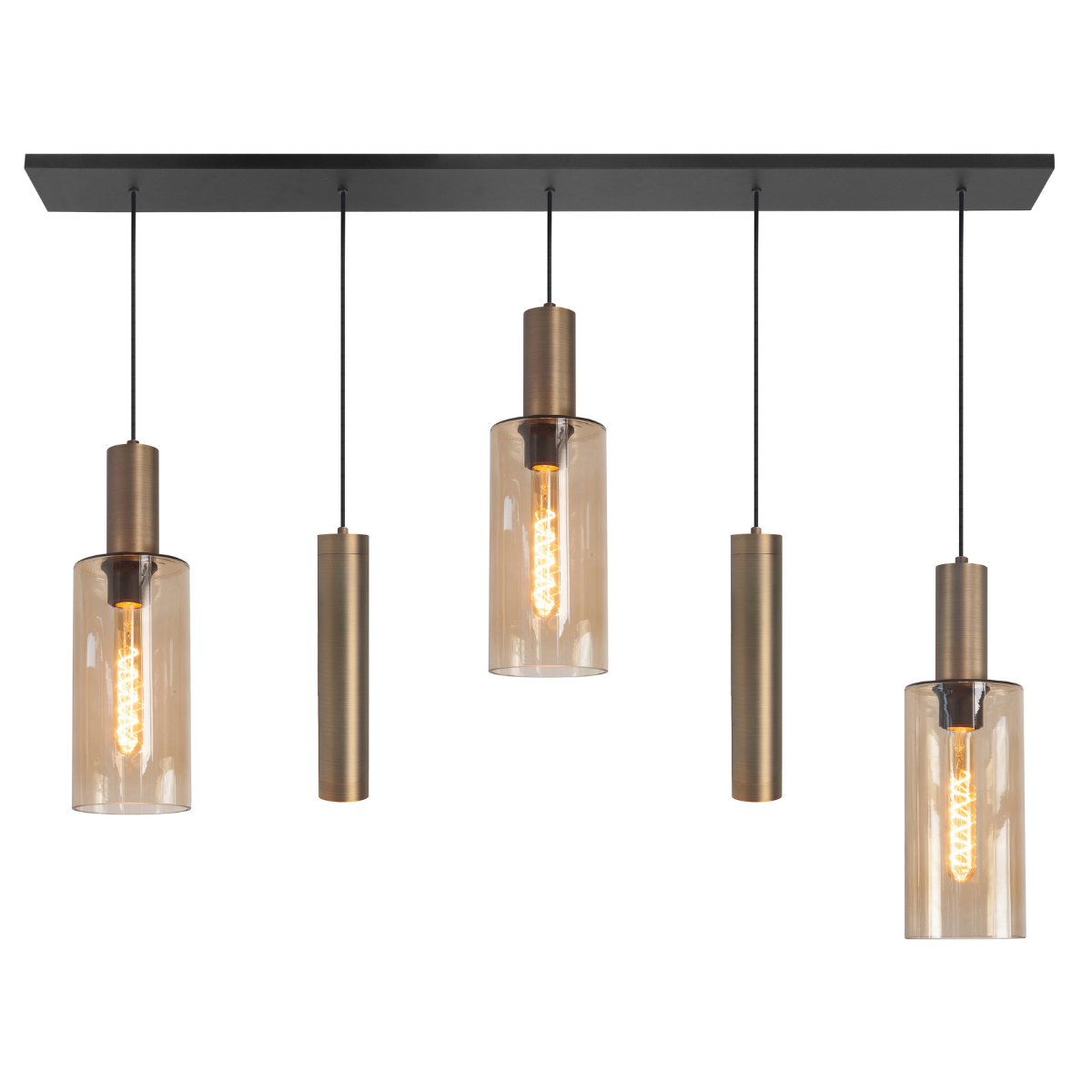 Highlight Hanglamp Perugia Brons met Glas 5L