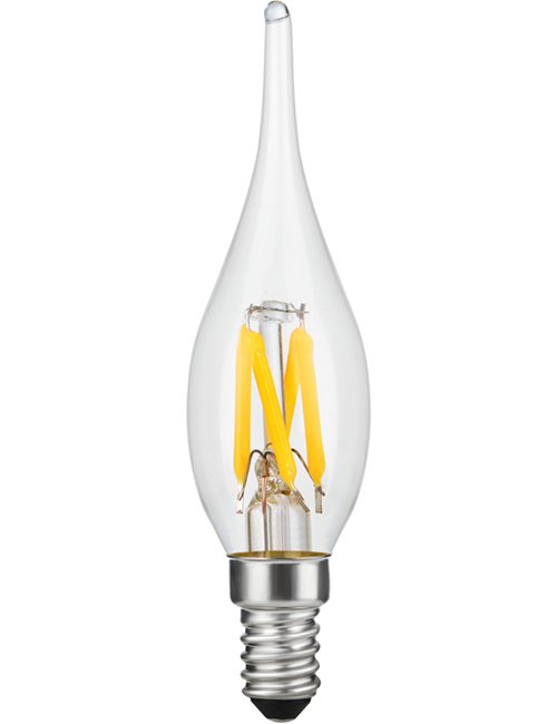 SPL LED E10 Fila Mini Tip Candle C23x90 230V 100Lm 1.5W 925 AC Clear N-Dim