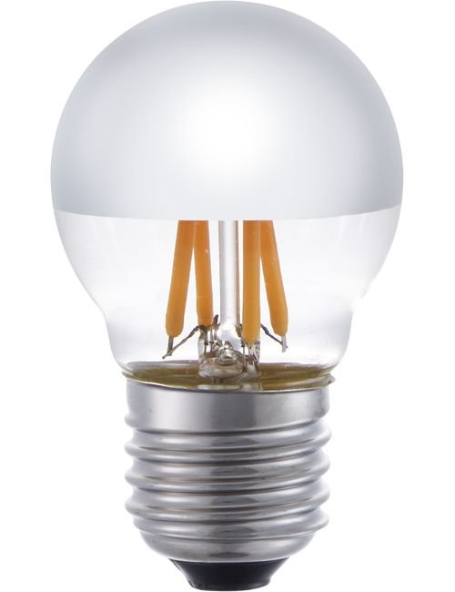 SPL LED E27 Fila Ball Top Mirror G45x75 230V 250Lm 4W 925 AC Silver Dim