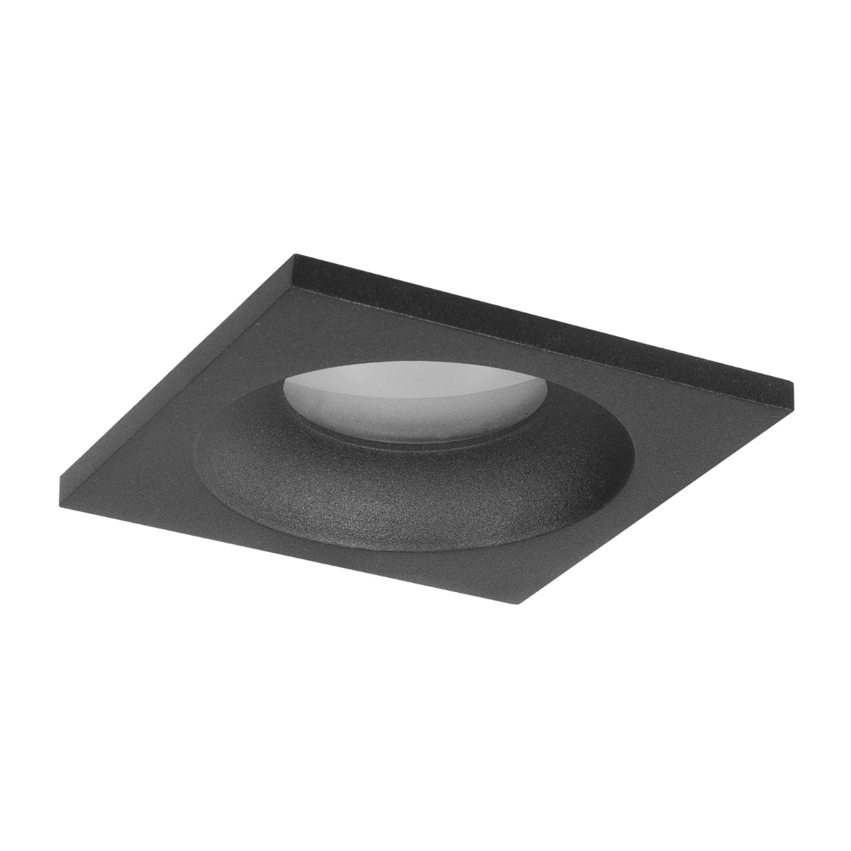 Highlight Inbouwspot IP44 Zwart Vierkant