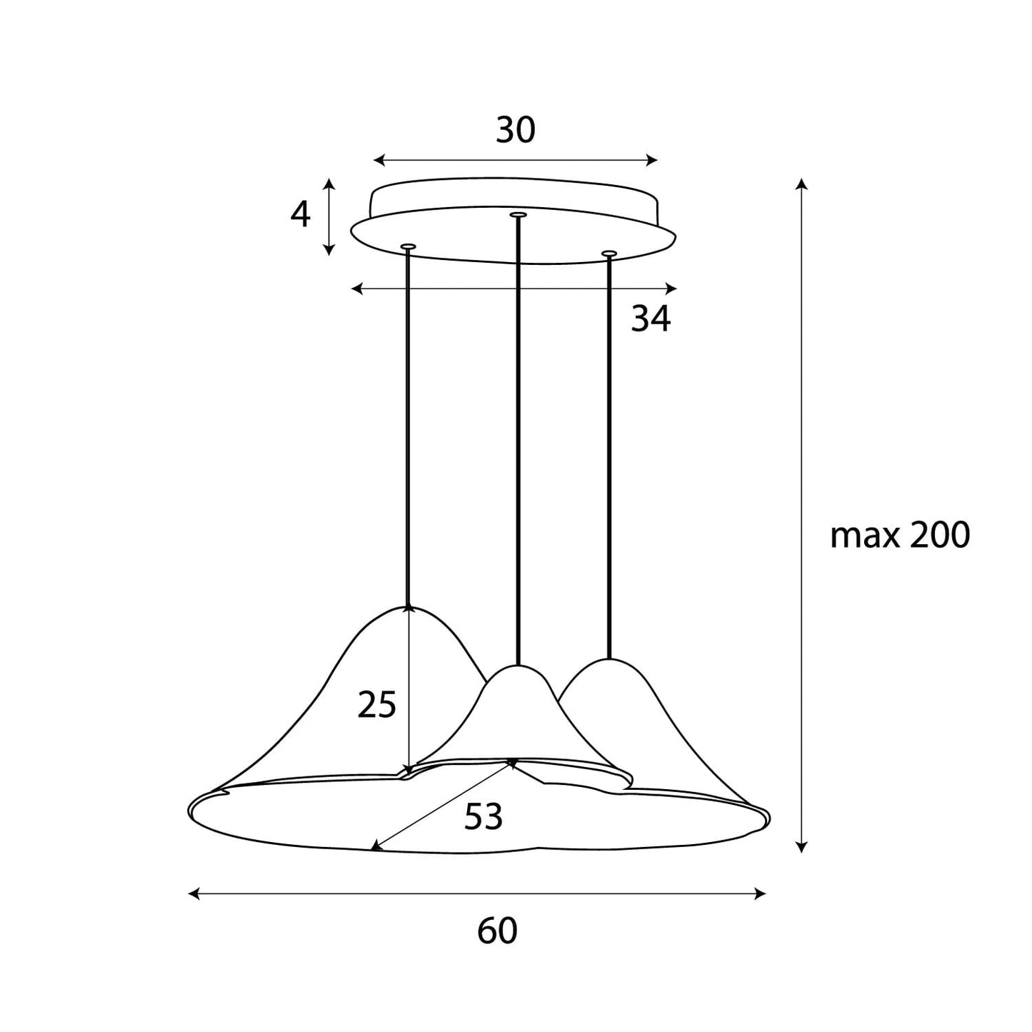 Maxlight P0565 Hanglamp Belmond Zwart&Grijs