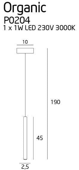Maxlight P0204 Hanglamp Organic I Goud