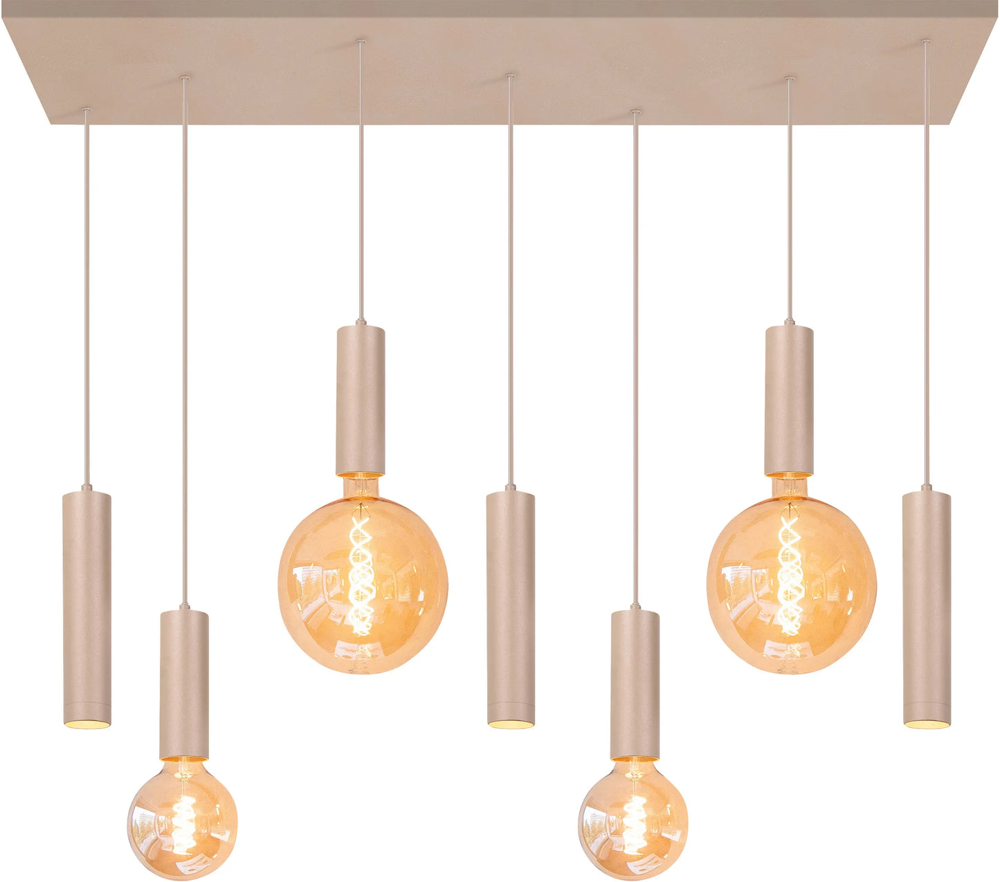 Highlight Plafondplaat Zand 3 GU10 4 E27 lichtbronnen 130 x 30cm
