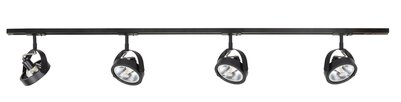 Complete set Trackverlichting Basic Malta 1,5 meter Zwart incl. 4 spots
