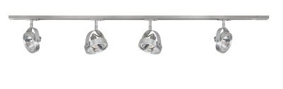 Complete set Trackverlichting Basic Malta 1,5 meter Nikkel incl. 4 spots