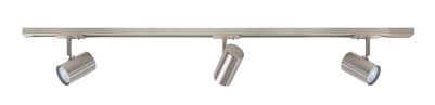 Complete set Trackverlichting Basic Gali 1 meter Nikkel incl. 3 spots