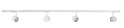 Complete set Trackverlichting Basic Bol 1,5 meter Wit incl. 4 spots