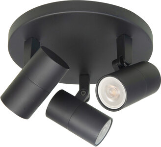 Opbouwspot Piccolo 3 Rond Zwart