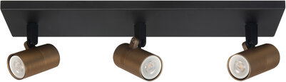 Opbouwspot Piccolo 3 Recht Goud
