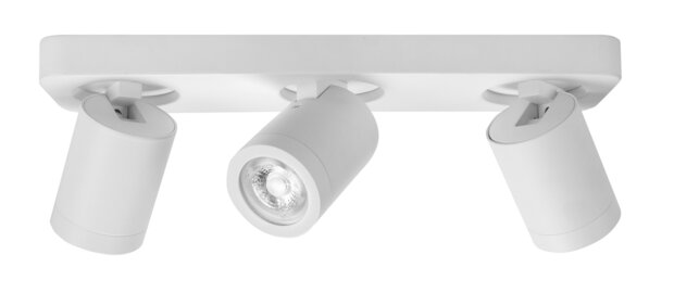 IP44 Opbouwspot Oliver 3 Recht Wit