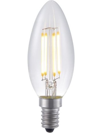 LED E14 Kaars Helder 4 Watt Dimbaar Aan