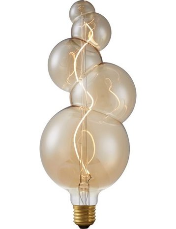 LED E27 Bubble Amber 4 Watt Dimbaar