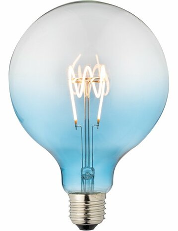 LED E27 G125 Blauw 4W Dimbaar