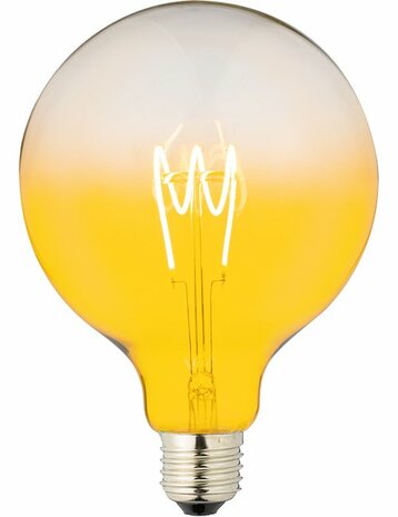LED E27 G125 Geel 4W Dimbaar