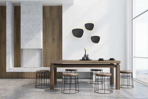 Wandlamp Puzzle Large Zwart