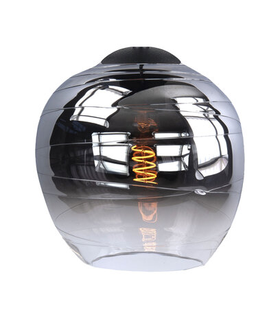 Glas Apple 22cm Semi Smoke