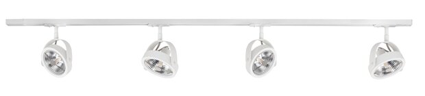 Complete set Trackverlichting Basic Malta 1,5 meter Wit incl. 4 spots