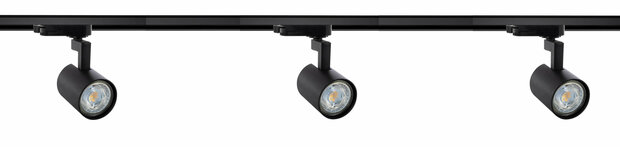 Complete set Trackverlichting PREMIUM Jiuk 2 meter Zwart incl. 3 Spots