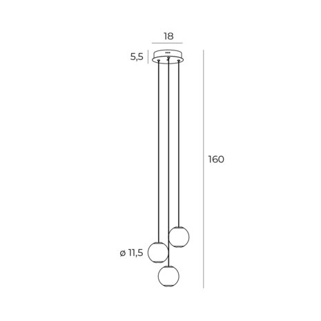 Hanglamp Nobile 3 Kristal