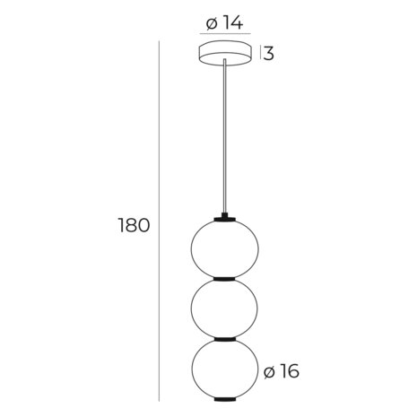 Hanglamp Tama Triple
