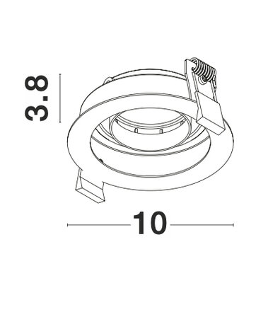 Inbouwspot Cedi GU10 Zwart/Wit