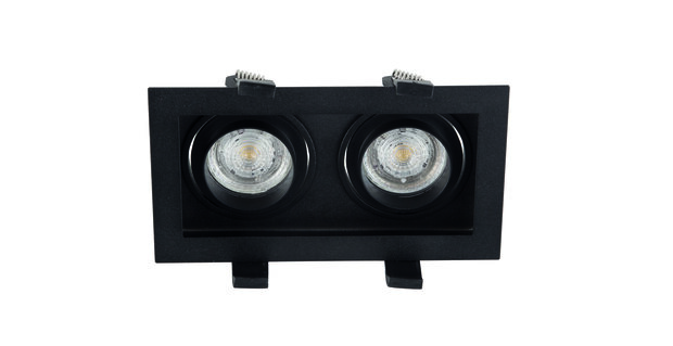 Inbouwspot Cedi Dubbel GU10 Zwart
