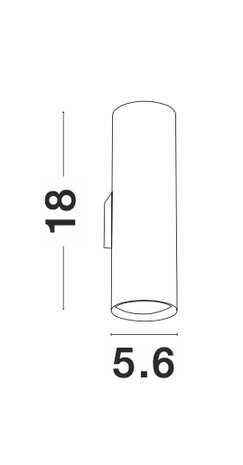 Wandlamp Nosa Up/Down GU10 Wit