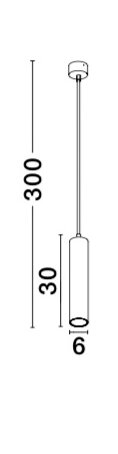 Pendel Gia 30cm GU10 Wit