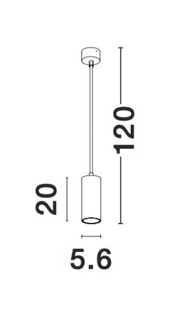 Pendel Aila 20cm GU10 Wit
