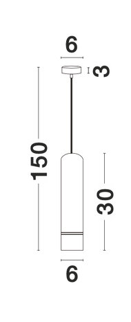 Pendel Esca 30cm GU10 Wit