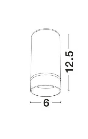 Opbouwspot Esca GU10 Zwart
