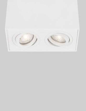 Opbouwspot Rende Duo M GU10 Wit