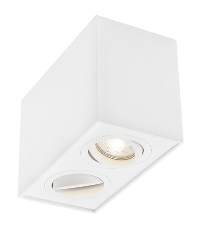 Opbouwspot Rende Duo S GU10 Wit