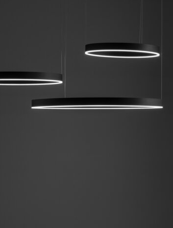 Hanglamp Motif 60/80/100 Zwart 3000K Dimbaar
