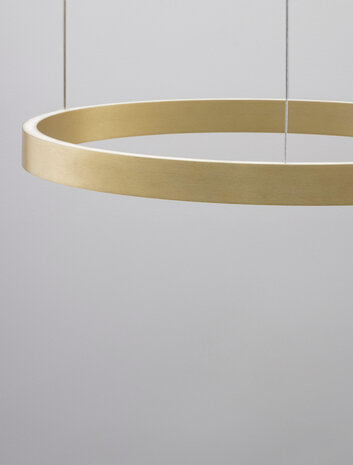 Hanglamp Elowen Up/Down 60cm Goud 3000K Dimbaar
