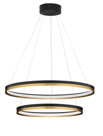 Hanglamp Cantria 80/60 Zwart/Goud 3000K Dimbaar