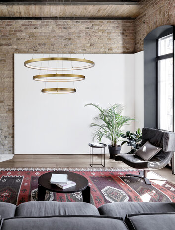 Hanglamp Empatia 80/60/40 Goud 3000K Dimbaar