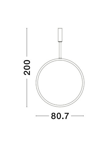 Hanglamp Change 80cm Goud 3000K Dimbaar