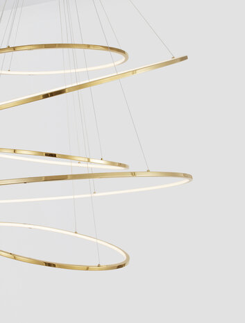 Hanglamp Nudos 120/70 Goud 3000K Dimbaar