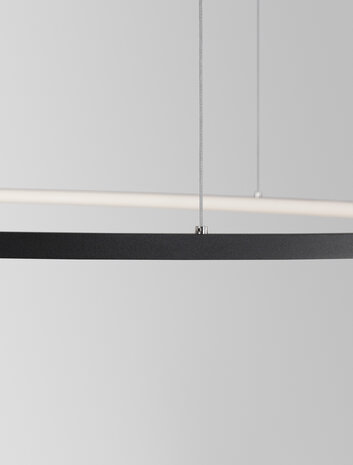 Hanglamp Tarquin 100cm Zwart 3000K Dimbaar