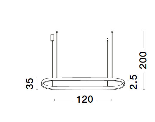 Hanglamp Cuppe Zwart 3000K Dimbaar