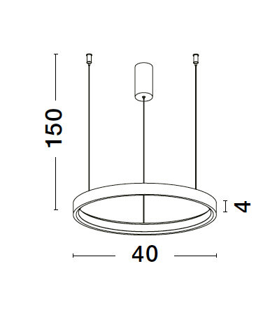 Hanglamp Perrine 40cm Zilver 3000K Dimbaar