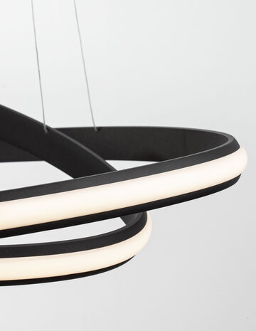 Hanglamp Aries 59cm Zwart 3000K Dimbaar